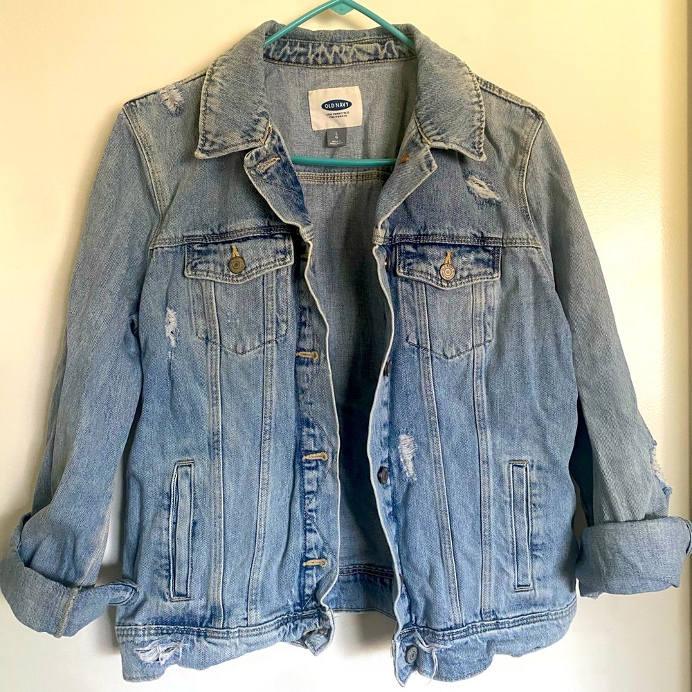Old Navy Distressed Denim Jacket